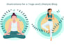 draw modern style flat illustrations for your business